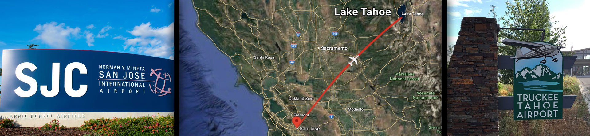 Private Charter Flights from San Jose to Lake Tahoe