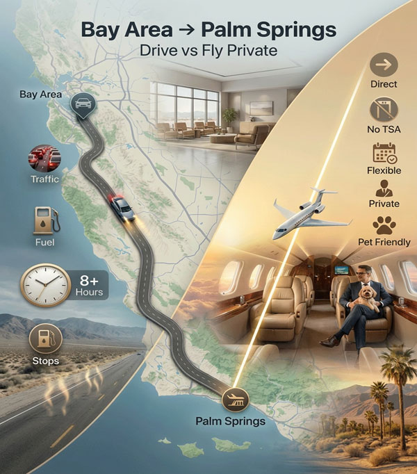 San Jose to Lake Tahoe Private Charter Flights vs driving