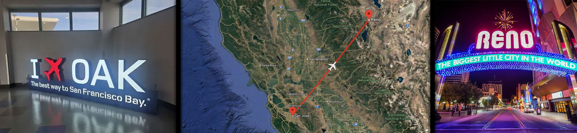 Private Charter Flights from the Bay Area to Reno